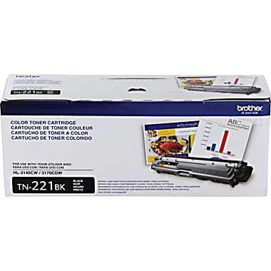 TN-221BK Brother BLACK Original High Yield 2500 Pages for MFC-9130CW MFC-9330CDW MFC-9340CDW